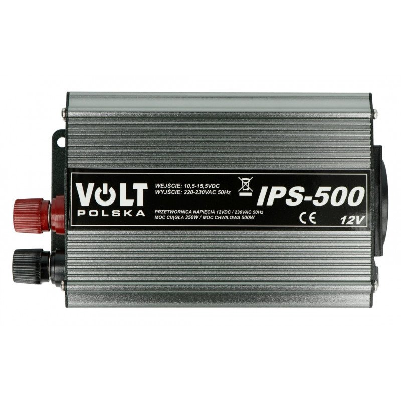 DC / AC stupňový převodník 12VDC / 230VAC 350 / 500W - sinusový - Volt IPS-500