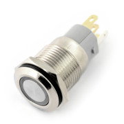 Bistabilní spínač ON-OFF - PBW-16AP - 2A 250V - plochý zelený kulatý