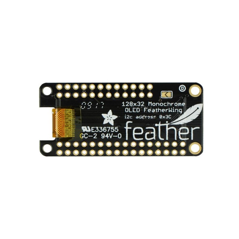 Adafruit FeatherWing 128x32px OLED displej - překrytí pro Feather