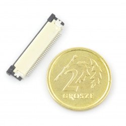 ZIF zásuvka, FFC / FPC, horizontální 30 pinů, rozteč 0,5 mm, horní kontakt