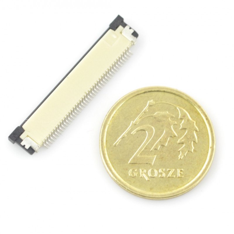 ZIF zásuvka, FFC / FPC, horizontální 40 pinů, rozteč 0,5 mm, horní kontakt