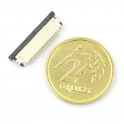 ZIF zásuvka, FFC / FPC, horizontální 54 pinů, rozteč 0,5 mm, spodní kontakt