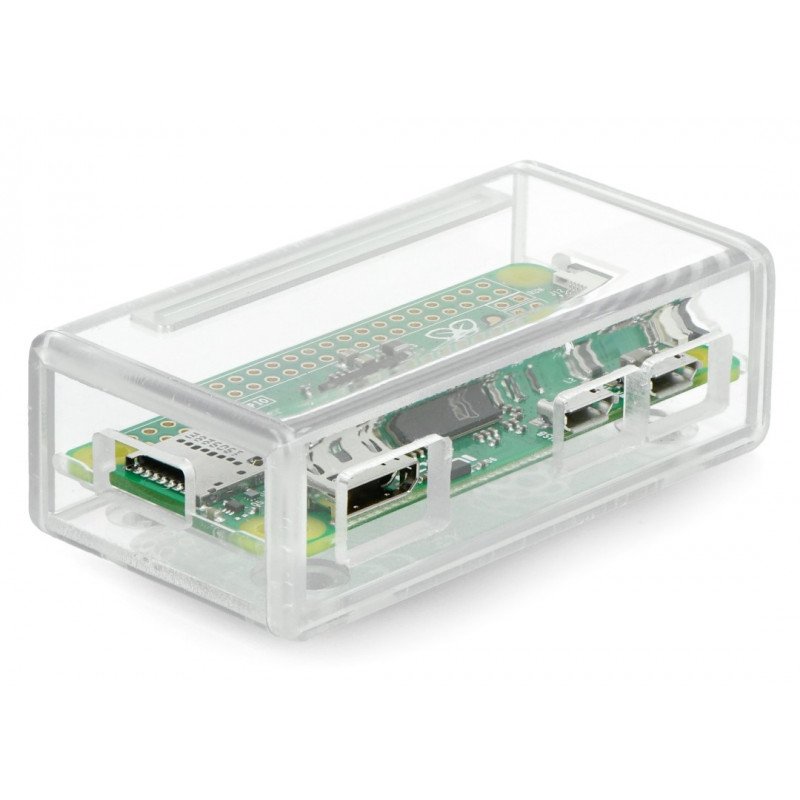 Plastové pouzdro Raspberry Pi Zero Pi Supply - průhledné