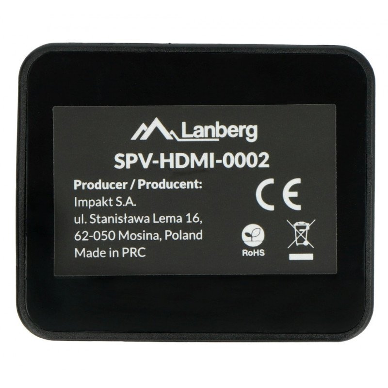 Lanberg HDMI splitter - 2x HDMI 4K + mircoUSB černý
