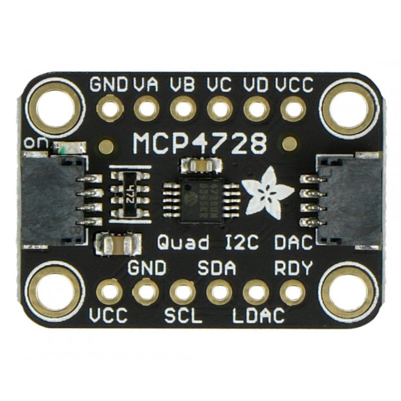 Převodník DCP I2C MCP4728 - 4 kanály + EEPROM - Adafruit 4470