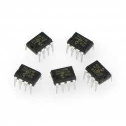 Paměť EEPROM 1kb I2C 24LC01B-I / P - 5ks.