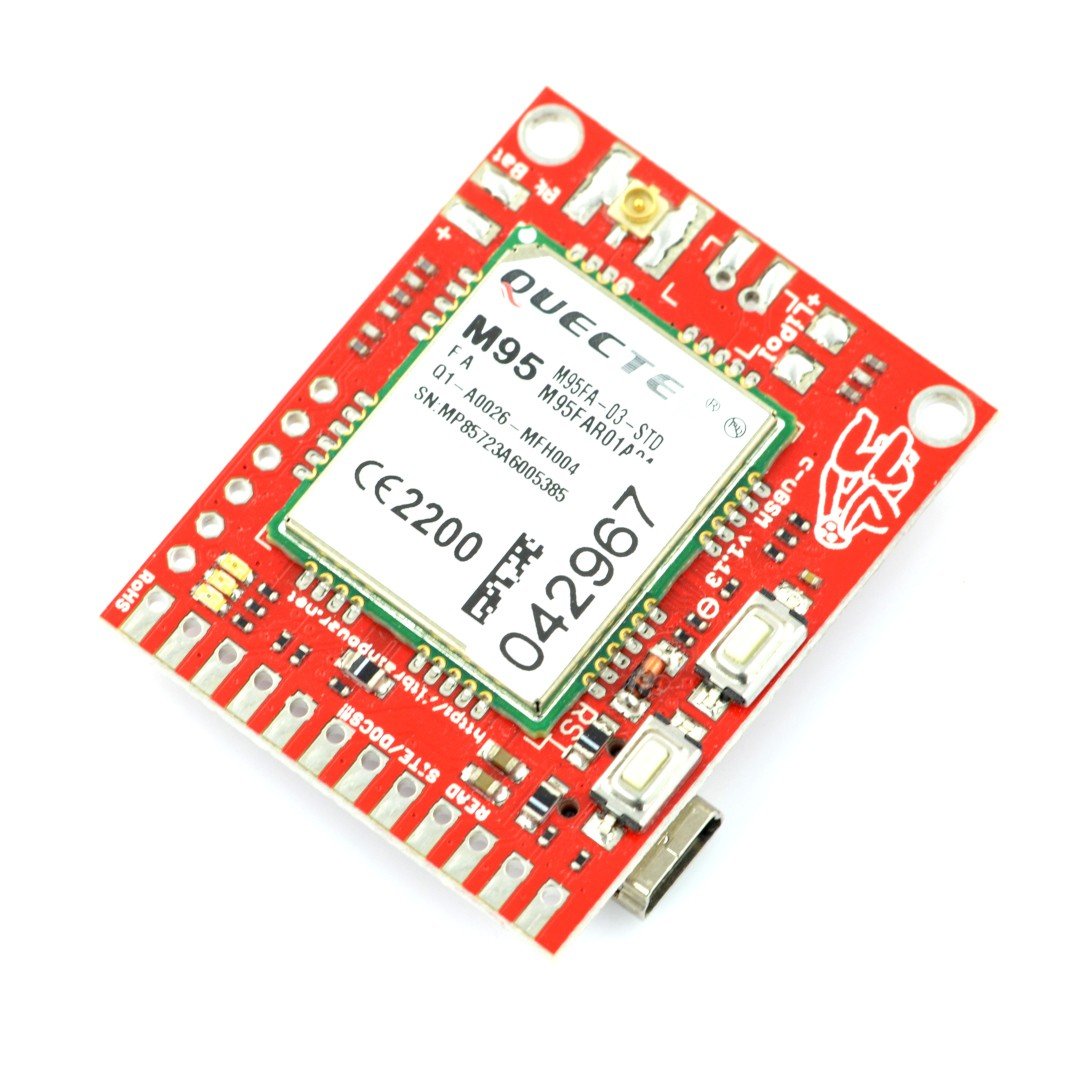 GSM GPRS dual SIM modul - c-uGSM μ-shield v.1.13 - pro Arduino a Raspberry Pi - u.FL konektor
