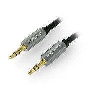 Kruger & Matz Jack 3,5 mm stereofonní černý - kabel 1,8 m