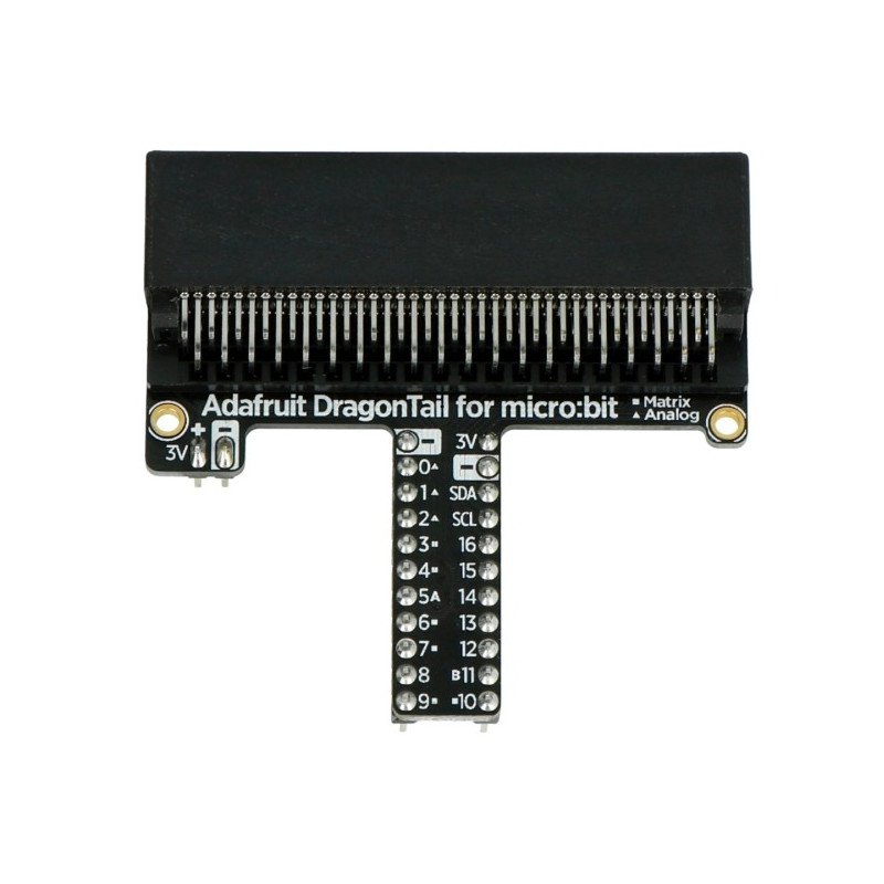Adaptér Adafruit pro moduly Micro: bit s konektory pro kontaktní desku - DragonTail pro micro: bit