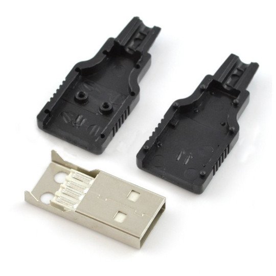 USB zástrčka typu A - pro plastový kabel