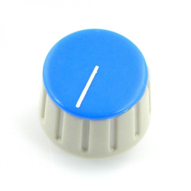 Knoflík potenciometru GS18 šedo-modrý - 18 mm