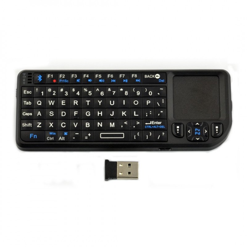 Bezdrátová klávesnice Ultra Mini - klávesnice + touchpad + indikátor - Bluetooth