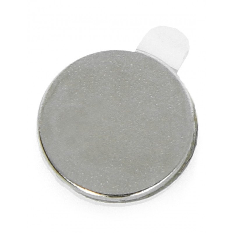 Kulatý neodymový magnet s lepicí vrstvou N N35 / Ni - 10x1mm