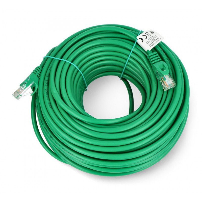 Lanberg Ethernet Patchcord UTP 5e 30m - zelený