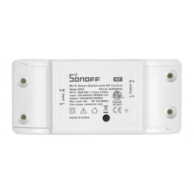 Sonoff RF R2 - relé 230V - přepínač RF 433MHz + WiFi Android / iOS