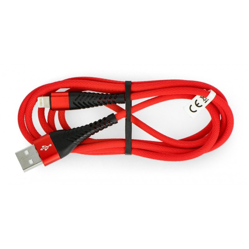 Kabel eXtreme Spider USB A - Lightning pro iPhone / iPad / iPod 1,5 m - červený