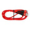 Kabel MicroUSB B - A eXtreme Spider - 1,5 m - červený - zdjęcie 2