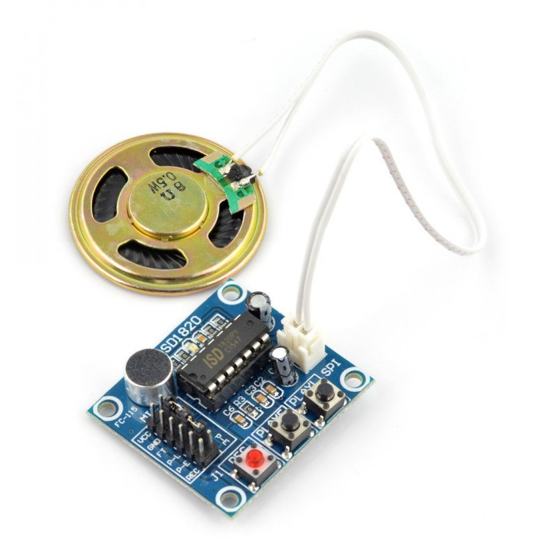 Modul ISD1820 pro záznam zvuku s reproduktorem pro Arduino