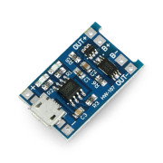 Nabíječka Li-Pol TP4056 pro jeden článek 1S 3,7V microUSB s ochranou