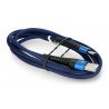 Kabel EXtreme Spider USB A - USB C - 1,5 m - modrý - zdjęcie 3