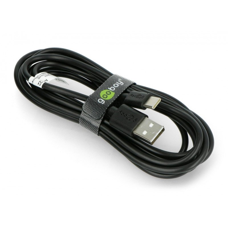 Goobay USB A 2.0 - USB C černý kabel - 2 m