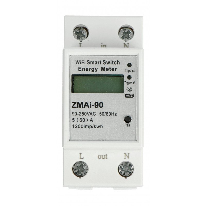 Měřič spotřeby elektřiny - WiFi Tuya ZMAi-90 60A wattmetr
