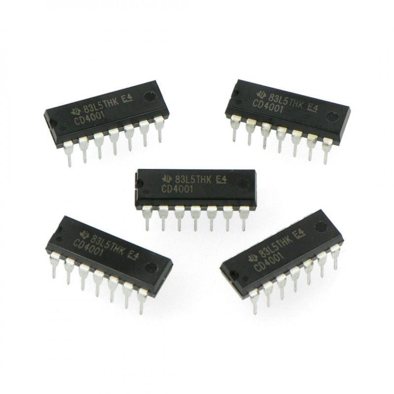 Logický obvod CD4001BP 4xNOR - 5 ks.