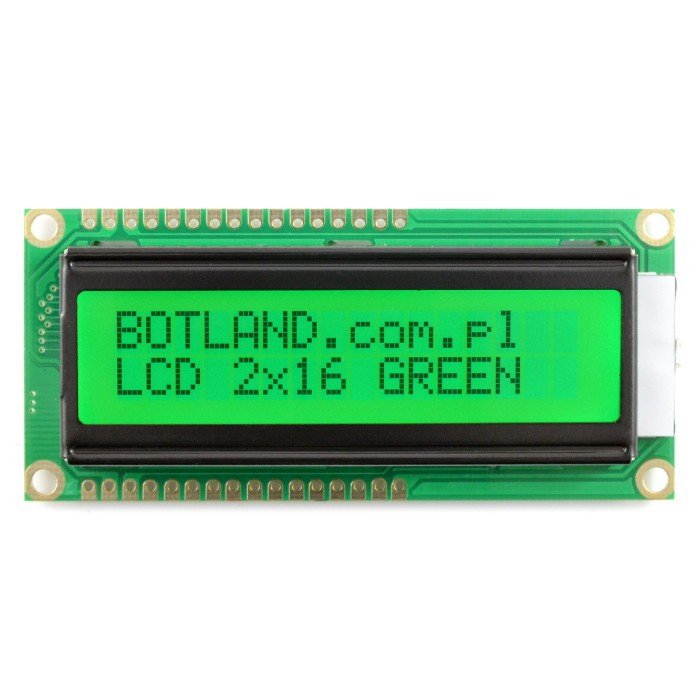 LCD displej 2x16 znaků tmavě zelený