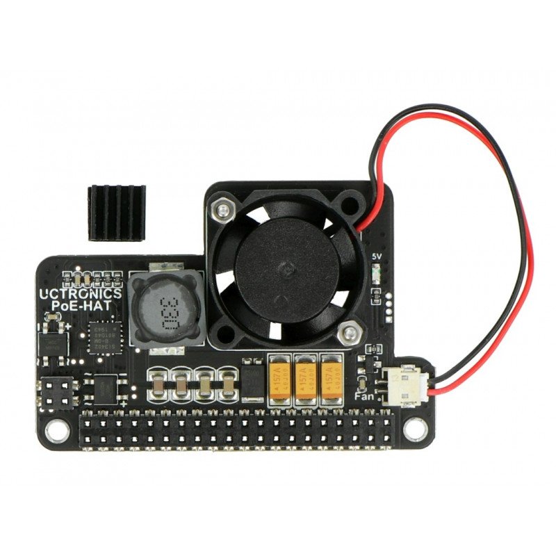 UCTRONICS Mini PoE Hat - PoE napájecí modul pro ventilátor Raspberry Pi 4B / 3B + / 3B + *