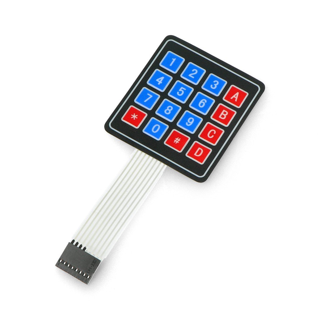 Samolepicí membránová klávesnice 4x4 - 16 kláves
