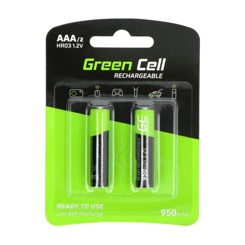Baterie Green Cell HR03 AAA Ni-MH 950mAh - 2 ks.