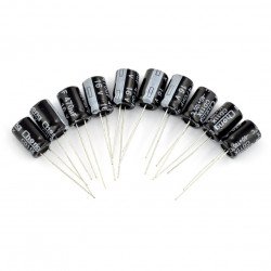 Elektrolytický kondenzátor 2200uF / 25V 13x21mm 105C THT - 100 ks.