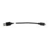 Kabel USB 2.0 Hi-Speed microUSB 0,15 m, černý - zdjęcie 2