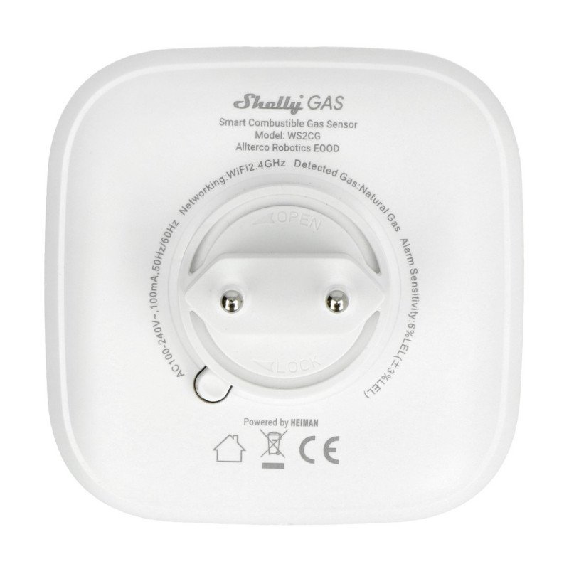 Shelly Gas - CNG WiFi plynový senzor