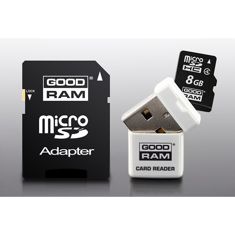 Goodram 3v1 - paměťová karta microSD 8 GB 30 MB / s UHS-I třída