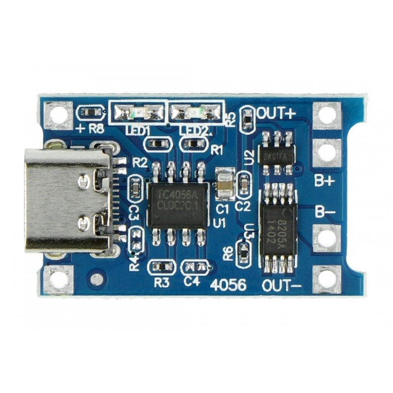 Nabíječka Li-Pol TP4056 jednočlánková 1S 3,7 V USB typu C se