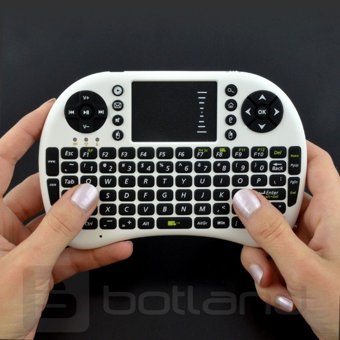 Bezdrátová klávesnice + touchpad Mini Key - bílá