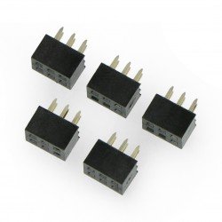 Zásuvka 2x3, rozteč 2 mm, rovná - 5ks.