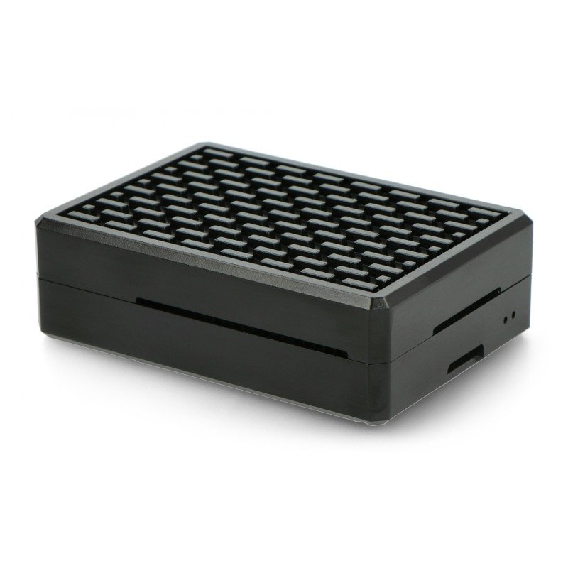 Pouzdro pro Raspberry Pi 4B s chladicími bloky - hliník - černé