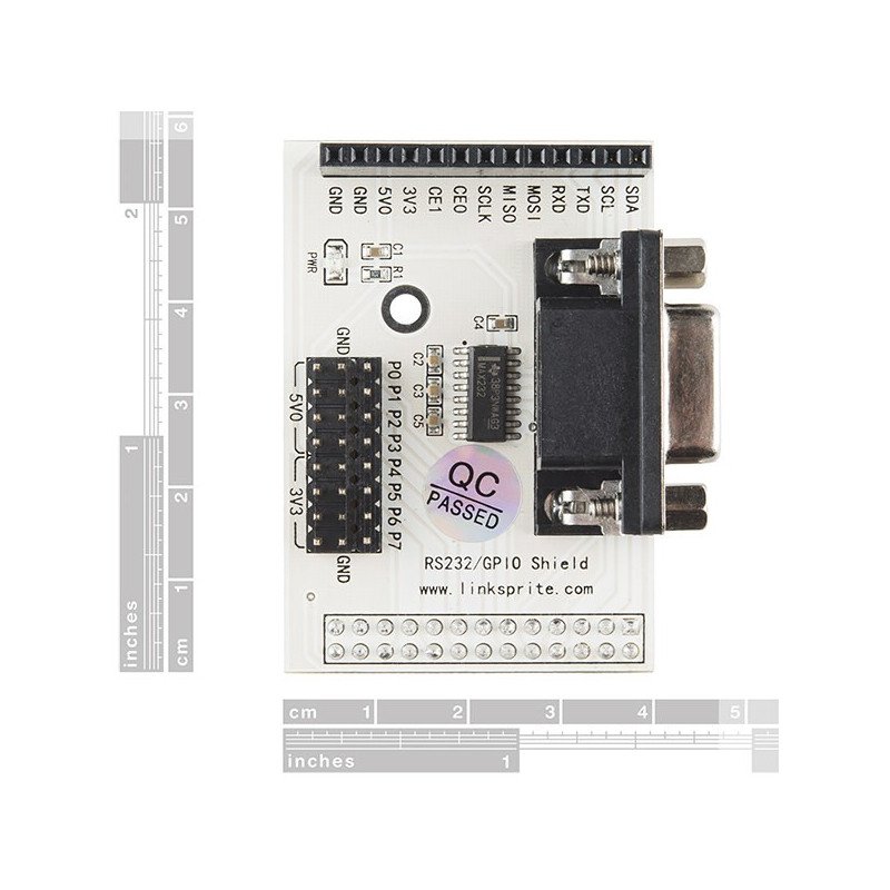 Štít RS232 s konektorem DB9 pro Raspberry Pi