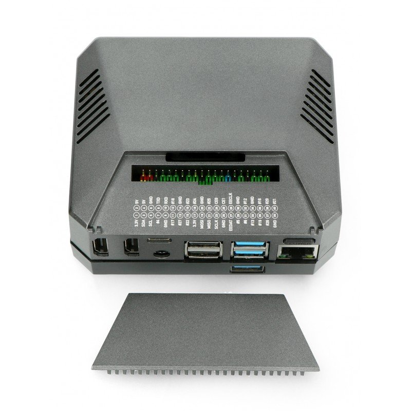 Hliníkové pouzdro pro Raspberry Pi 4B s ventilátorem - Argon