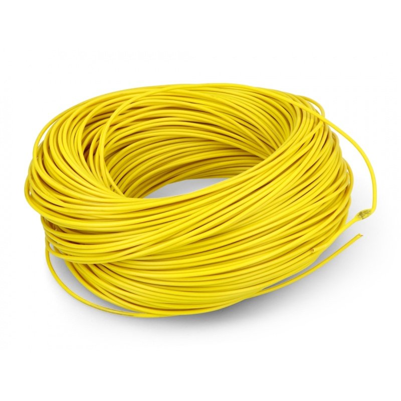 Instalační kabel LgY 1x0,5 H05V-K - žlutý - role 100 m