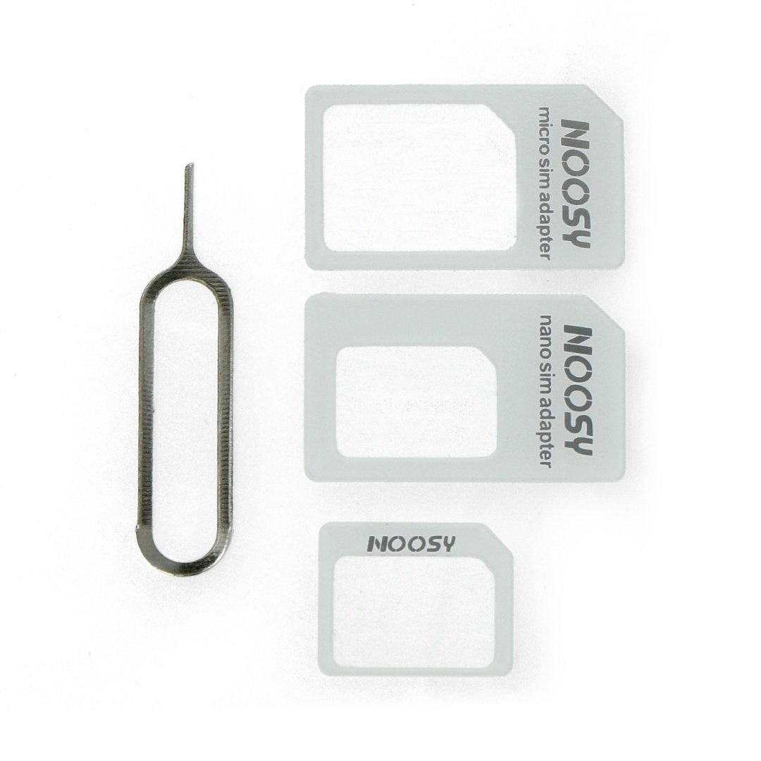 Adaptér pro karty micro a nano SIM s klíčem - bílý