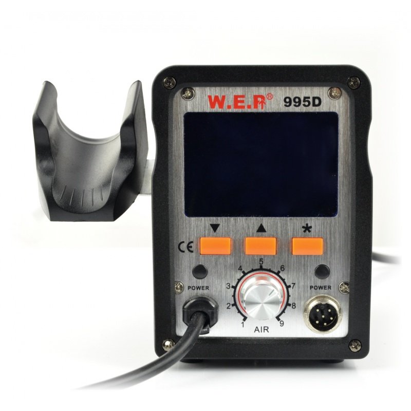 Pájecí stanice WEP 995D s hrotem a špičkou s ventilátorem na skladě - 700 W.