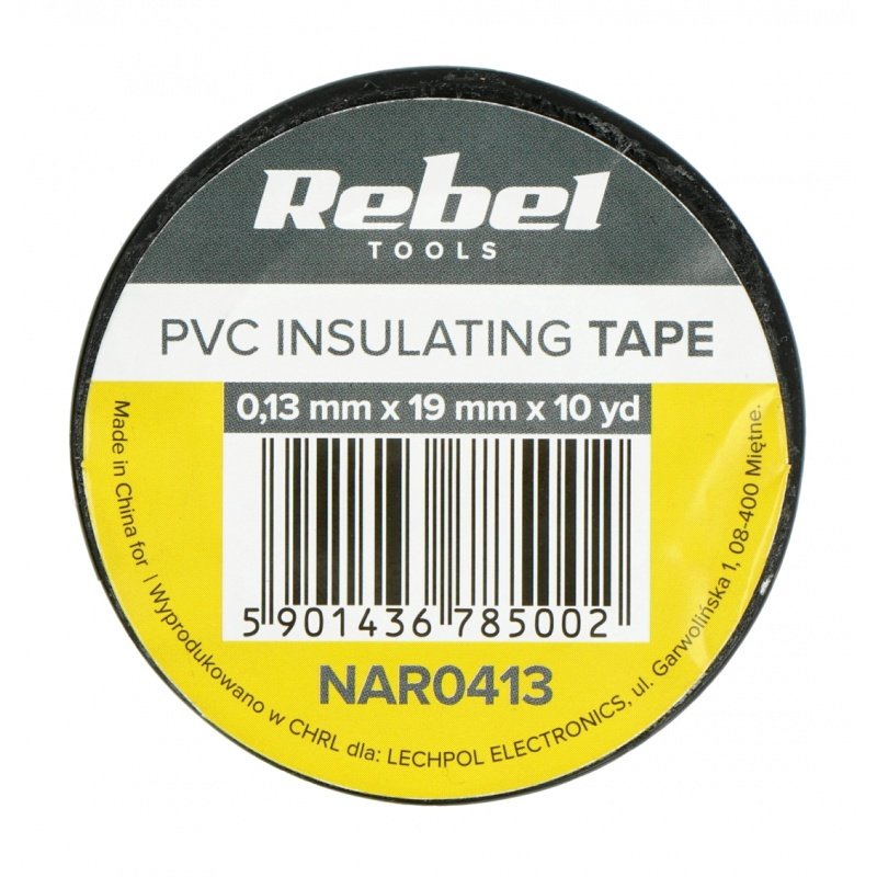 Izolační páska Rebel 0,13x19mm x 9,14m černá