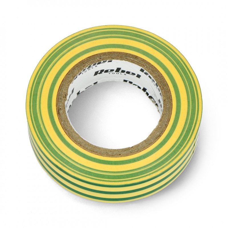 Izolační páska Rebel 0,13x19mm x 18,2m žluto-zelená