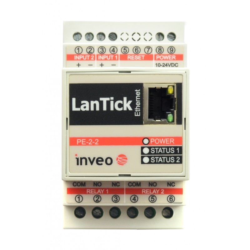 LanTick Pro PE-2-2 - síťově řízený reléový modul