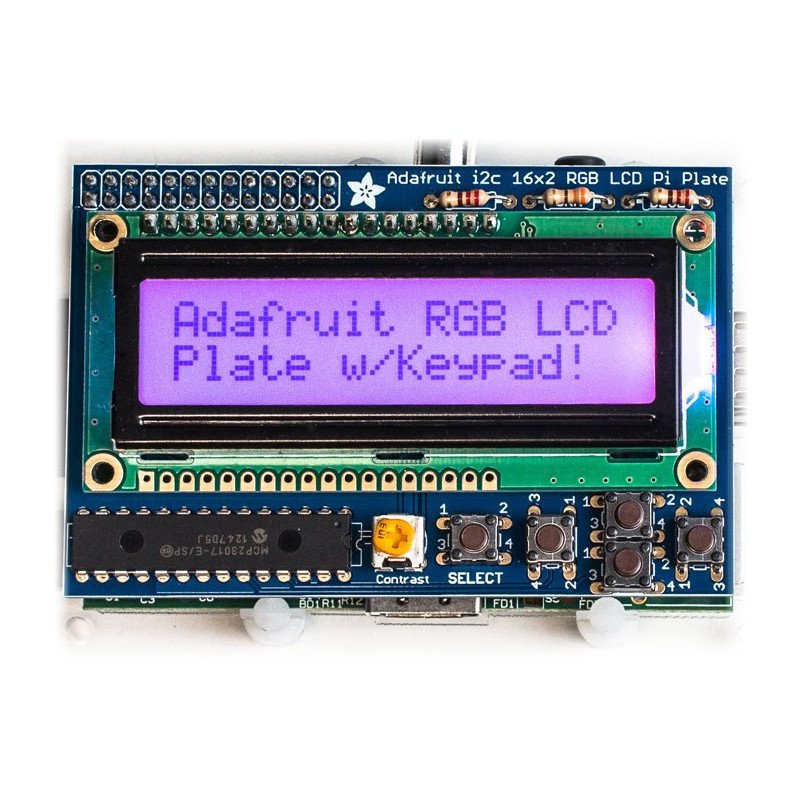 Sada RGB pozitivní 2x16 LCD + klávesnice pro Raspberry Pi -