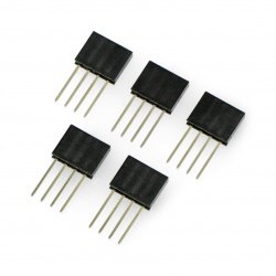 Přímá zásuvka rozteč 1x4pin 2,54mm - svislá dlouhá - 5ks.