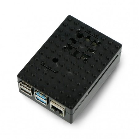 Pouzdro Pi-Blox pro Raspberry Pi 4B - černé - Multicomp Pro Pouzdro Pi-Blox pro Raspberry Pi 4B - černé - Multicomp Pro